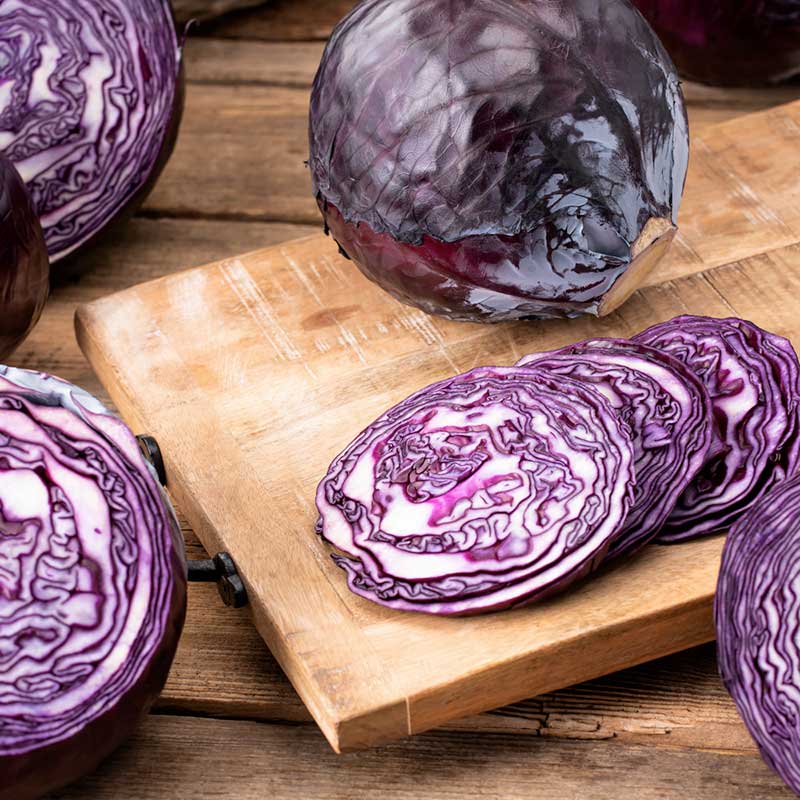 Organic Cabbage Seeds - Red Acre